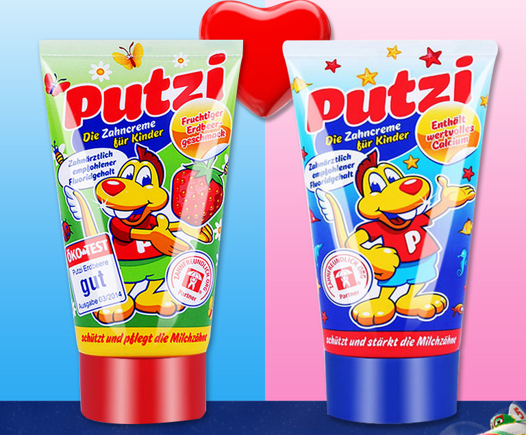 Putzi children's toothpaste 1-3-6 years old strawberry