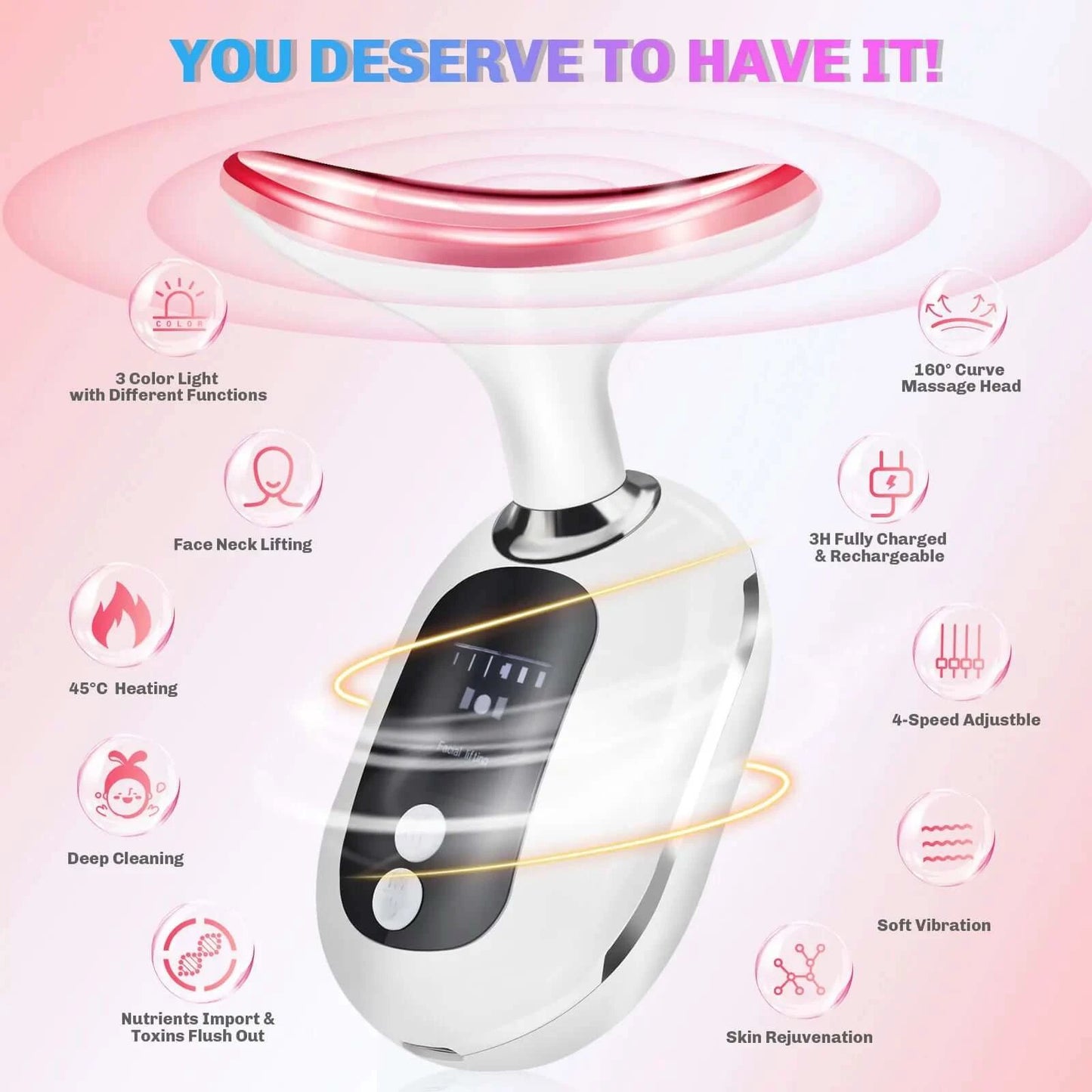 EMS Facial Lifting Device For Neck And Face With Professional Microcurrent Toning For Firm Sculpted Contours For Home Use by eprolo