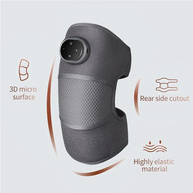Self heating knee massager f