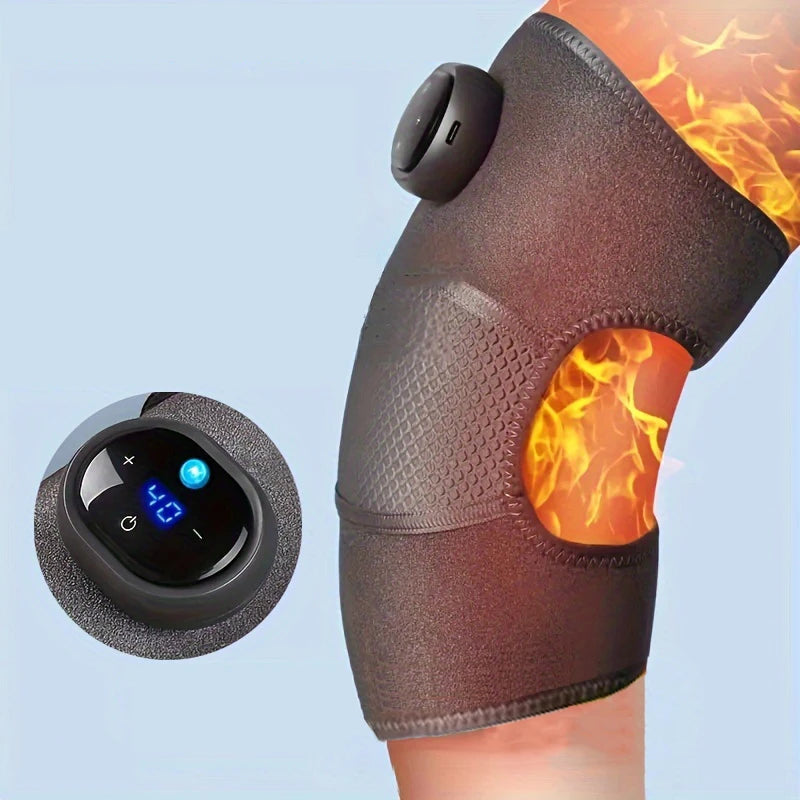 Self heating knee massager f